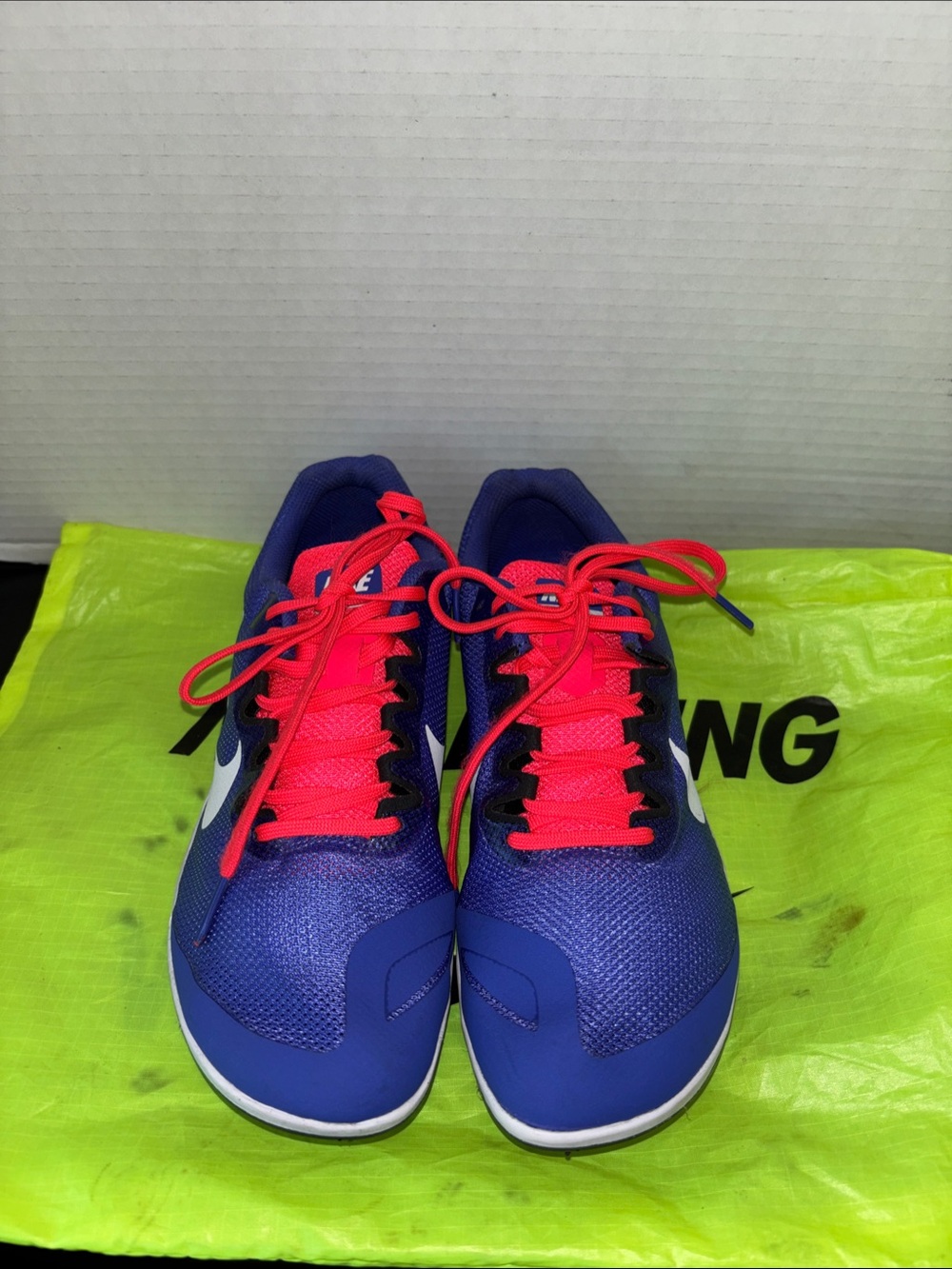 Nike Blue Running Shoes with Hot Pink Laces